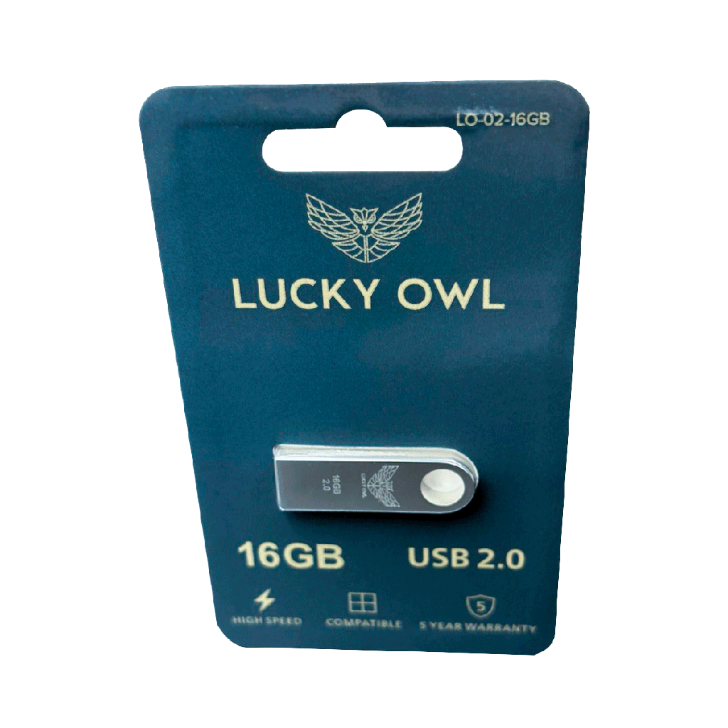 Memoria USB 16gb Lucky Owl Metálica 2.0 En Blister LO-02-16GB