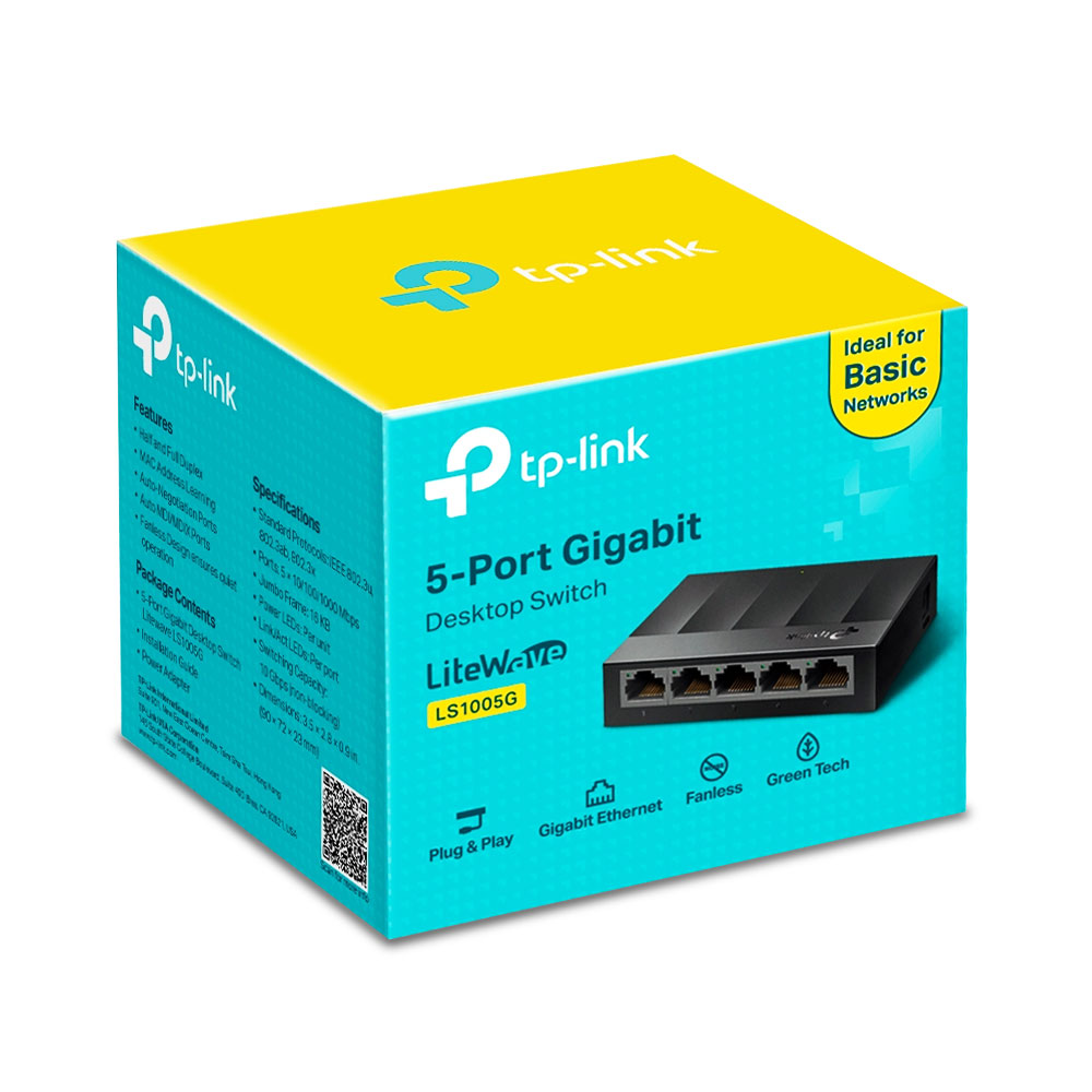 SWITCH DE ESCRITORIO TP-LINK LS1005G 5 PTOS