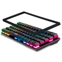 TECLADO ALAMBRICO GAMER BASH-1002 CABLE DESMONTABLE TIPO C/ FULL RAINBOW/ 62 TECLAS NEGRO