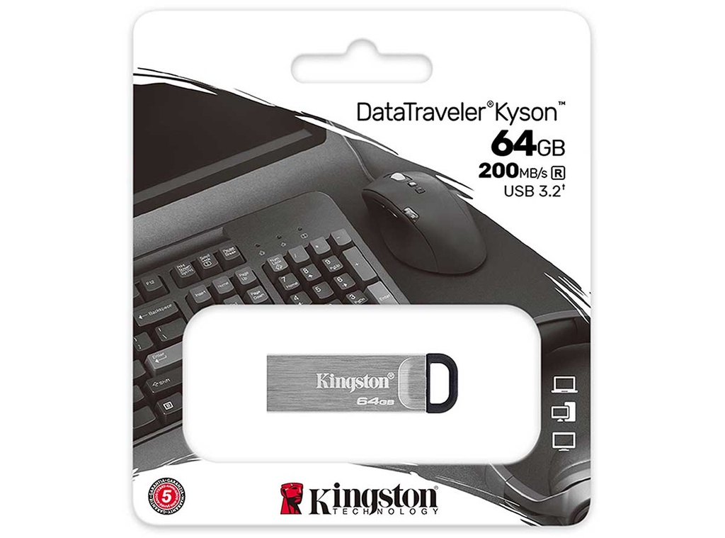 USB 64GB Kingston DTKN/64GB 3.2 Plata