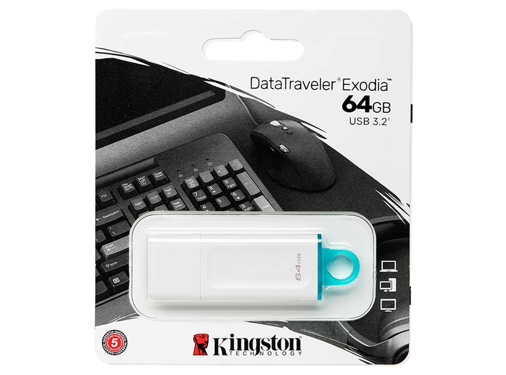 USB 64GB Kingston KC-U2G64-5R Exodia Blanca 3.2