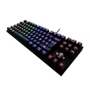 TECLADO GAMER YEYIAN YAT1804 SERIE 2000 SWITCH AZUL RGB MECANIC