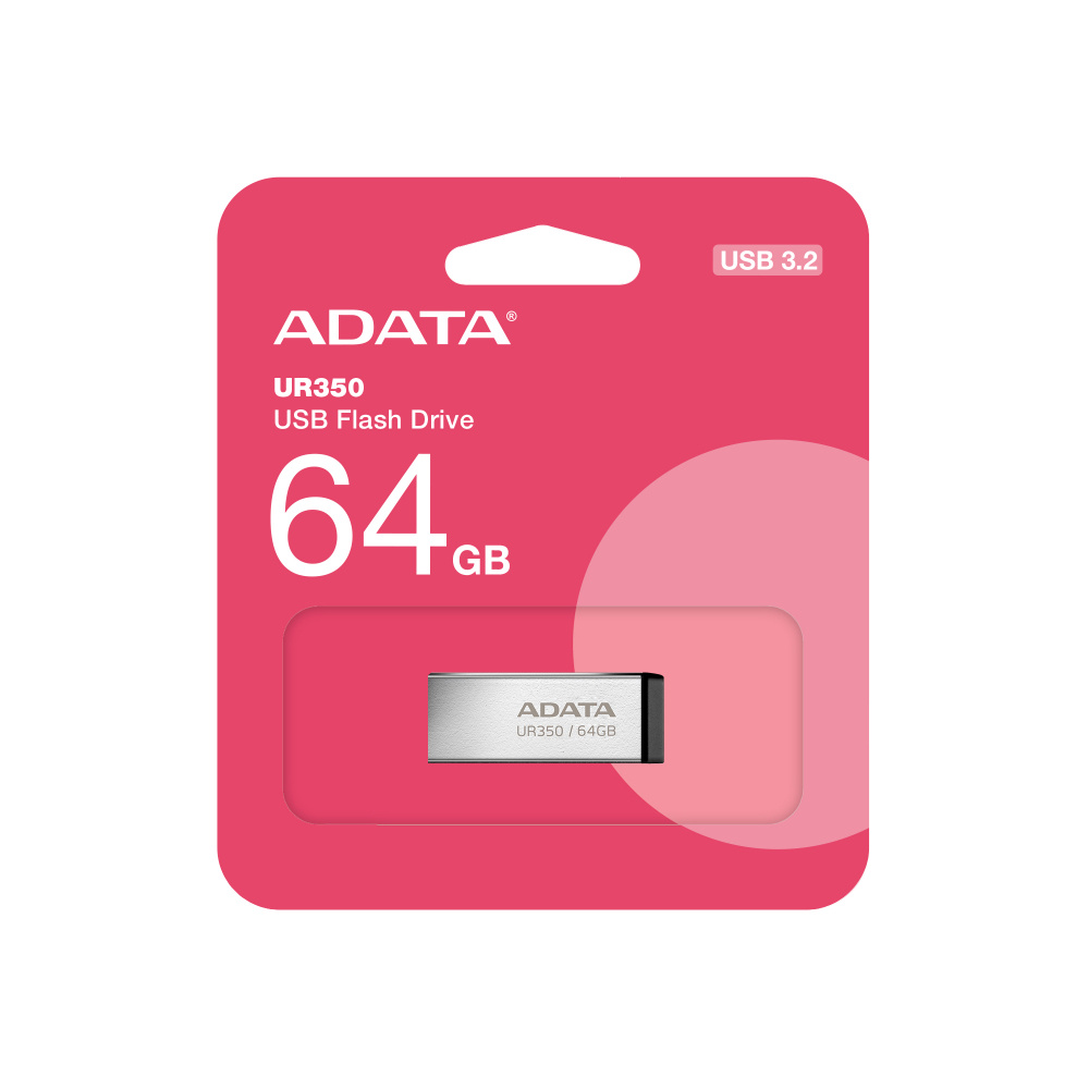 USB 64Gb Adata UR350 Metalica 3.2 Resistente Al Agua Polvo Y Golpes