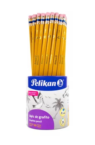 Paquete C/60 Lapiz Grafito Pelikan Amarillo # 2 Triangular (C.20)