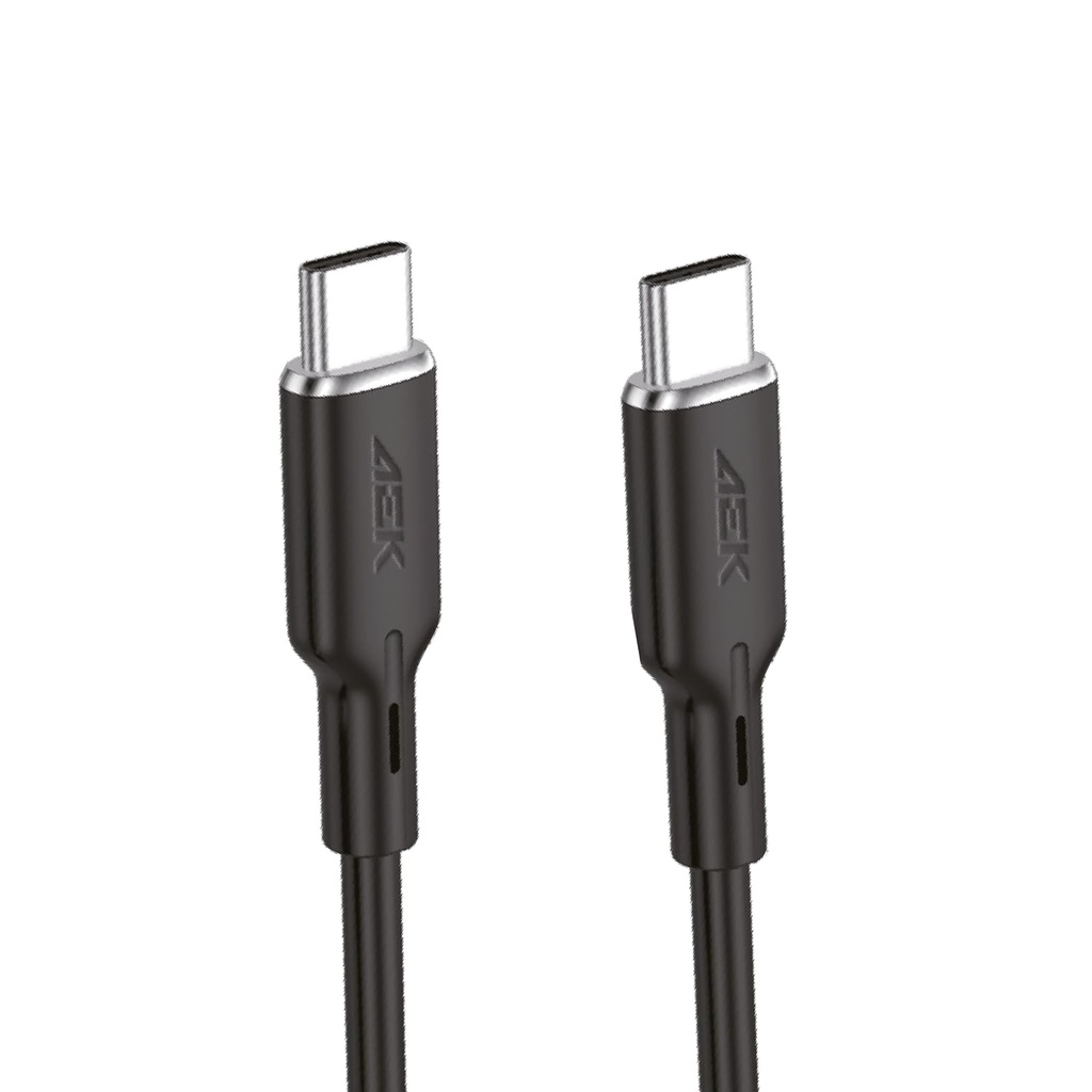Cable USB-C-TYPE-C Aek Cyber C08C2N 3.0A Carga Rápida 1 Metro Negro
