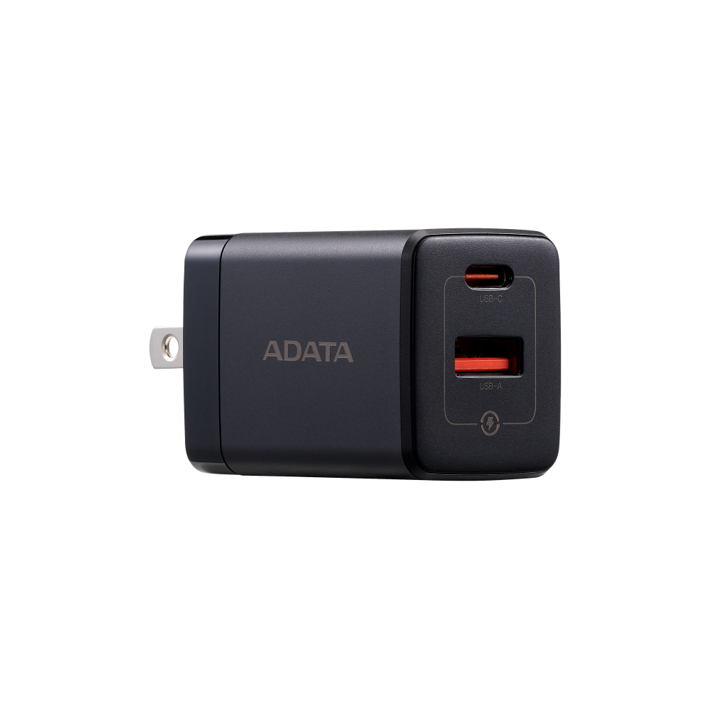 Cargador de Dispositivos ADATA CHARGERU-0352-QCPDBK Potencia Máxima 35W Interfaz 2 Puerto USB-C, USB A Carga Rápida Color Negro