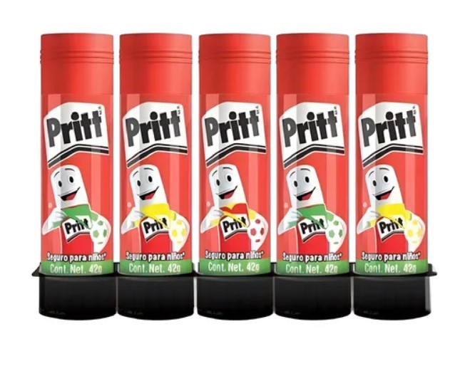 Paquete C/5 Lápiz Adhesivo Pritt 42g