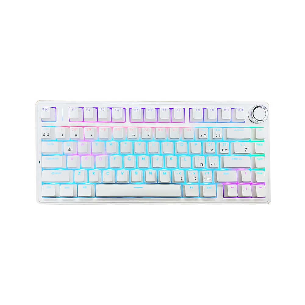 Teclado Redragon Aula F75-W White Ingles Blanco