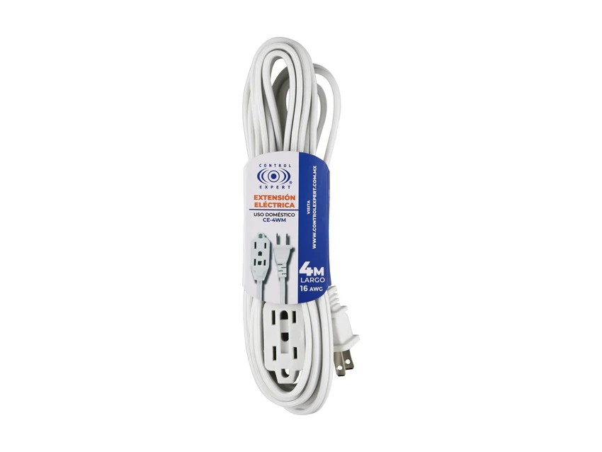 Extensión Eléctrica Control Expert 4 Metros CE-4WM  Blanca