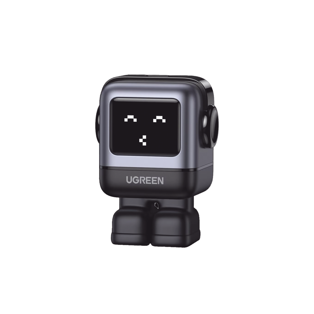 Cargador Mini GanRobot Ugreen Usb-C 30W 15550B  Carga Rápida, Multiprotocolo Pd, Qc, Scp, Fca, Zapato Magnético, Negro