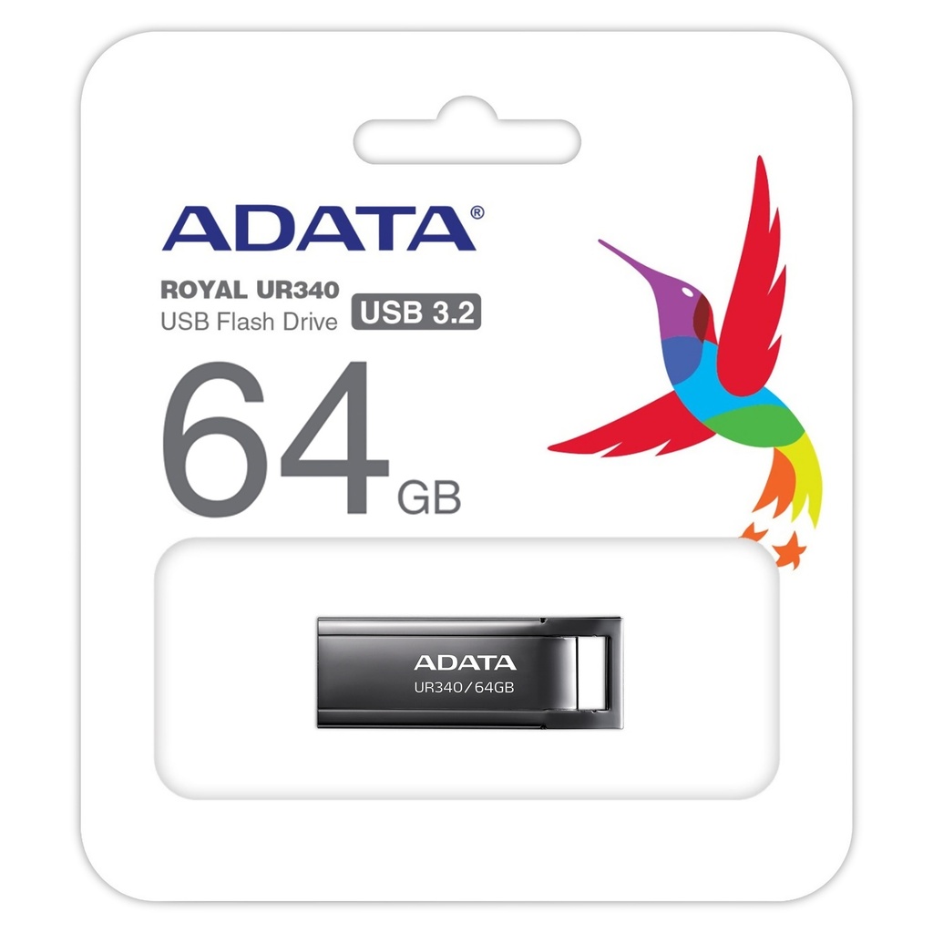 USB 64GB ADATA UR340 NEGRO 3.0 AROY-UR340-64GBK