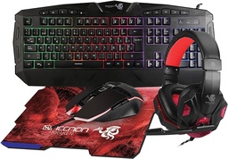 [NCCGKR0241] Kit Gamer NGC-KRAKEN Necnon Audífonos Teclado Rojo Mouse Mp Rojo