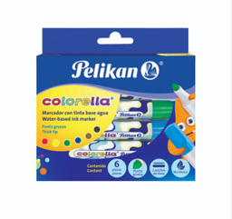 [30111846] Caja C/6 Marcador Agua Colorella Jumbo Pelikan 