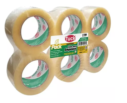 [PAQ6-231220] Paquete C/6 Cinta Adhesiva Tuk 179 Transparente 48mm x 150m