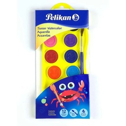 [7501015202661] Acuarela Pelikan Junior En Estuche C/12 Colores  E(50)