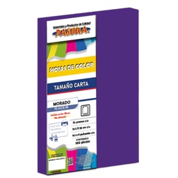 [PE-HJCIE-PA] Paquete C/100 Hoja De Color Carta Pascua Morada
