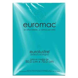 [EL0007] Paquete C/25 Papel Lustre Azul Aqua 50x70