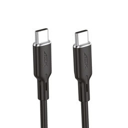 [C08C2N] Cable USB-C-TYPE-C Aek Cyber C08C2N 3.0A Carga Rápida 1 Metro Negro