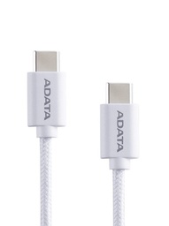 [CACC-200PN-WH] Cable USB ADATA CACC-200PN-WH Género del Conector Macho / Macho Conectores tipo USB-C / USB-C Longitud del Cable de 2m Color Blanco