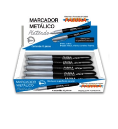 [PA-MAME111-PL] Paquete C/12 Marcador Metalico Pascua Plata (C.12) (C.144)