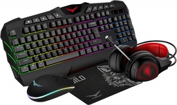 [NA-0934] Kit Gamer Naceb Teclado, Mouse, Audífonos, Tapete NA-0934 Usb 1000 Dpi