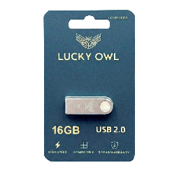 [LO-02-16GB] Memoria USB 16gb Lucky Owl Metálica 2.0 En Blister LO-02-16GB