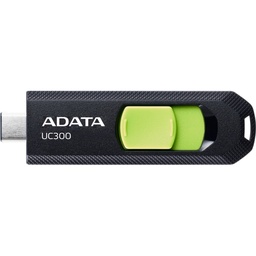 [ACHO-UC300-32G-RBK/GN] USB ADATA UC300 32GB USB C 3.2 Deslizable Plástico Negro, Verde