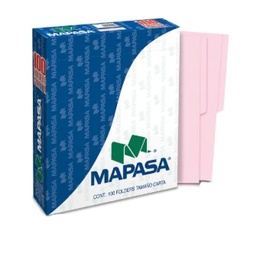 [PAQ100-PR0001] Paquete C/100 Folder Carta Rosa Pastel Mapasa