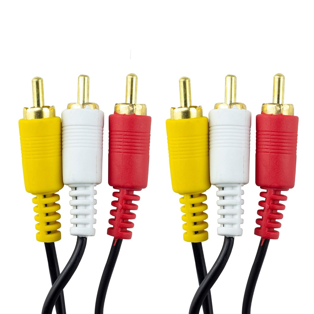 Cable Rca 3 a 3 De 1.2 Metros CE-1056 Compatible Bocinas Dvd Consolas Decodificador