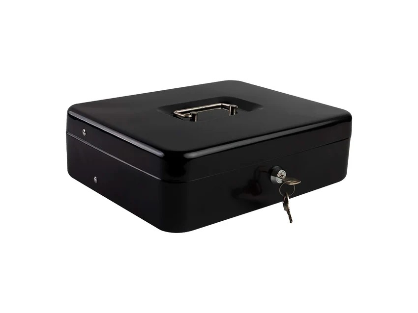 Caja De Seguridad Para Dinero Control Expert LT-KMBK 2 Llaves, Negro