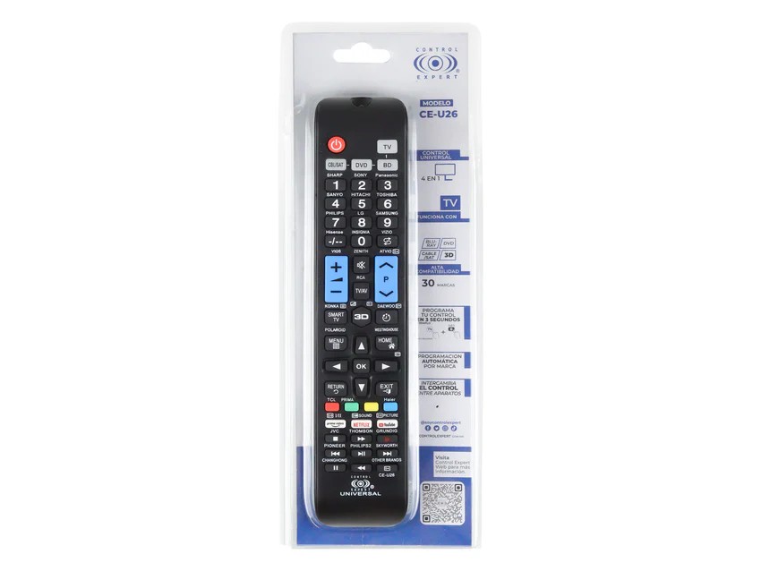 Control Universal Para Smart Tv Control Expert CE-U26  Negro