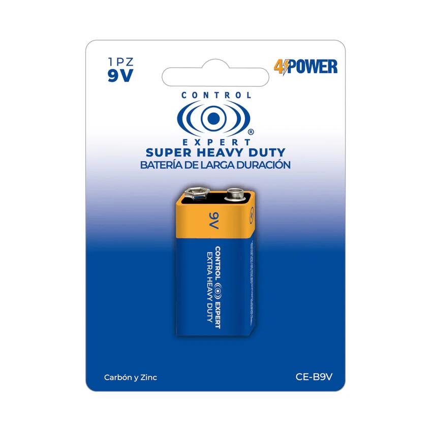 Pila Control Expert 9V CE-B9V Carbon De Larga Duración