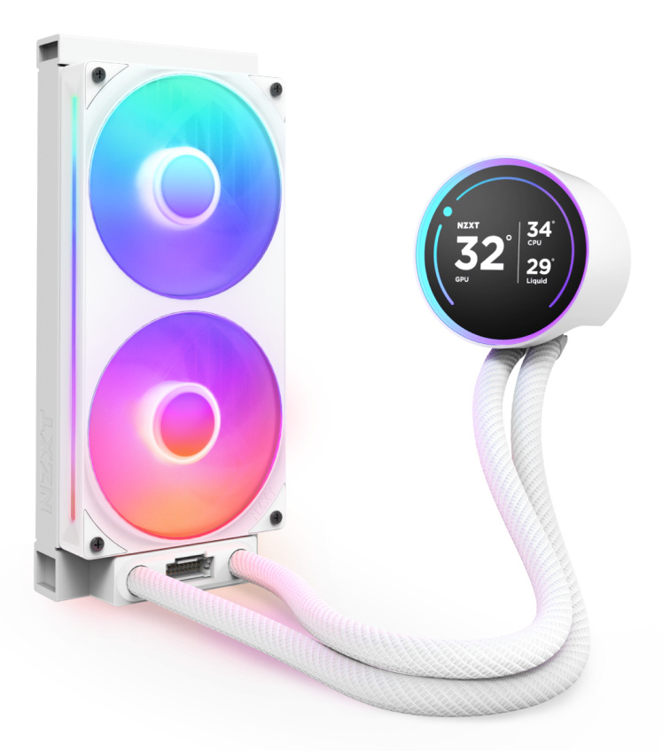 Enfriamiento Líquido Kraken Elite 240 Rgb Nzxt RL-KR24E-W2 240mm, 1200-2800 +- 300 Rpm, Blanco