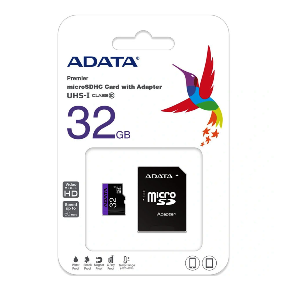 MICRO SD 32GB ADATA CL-10 CON ADAPTADOR MORADA