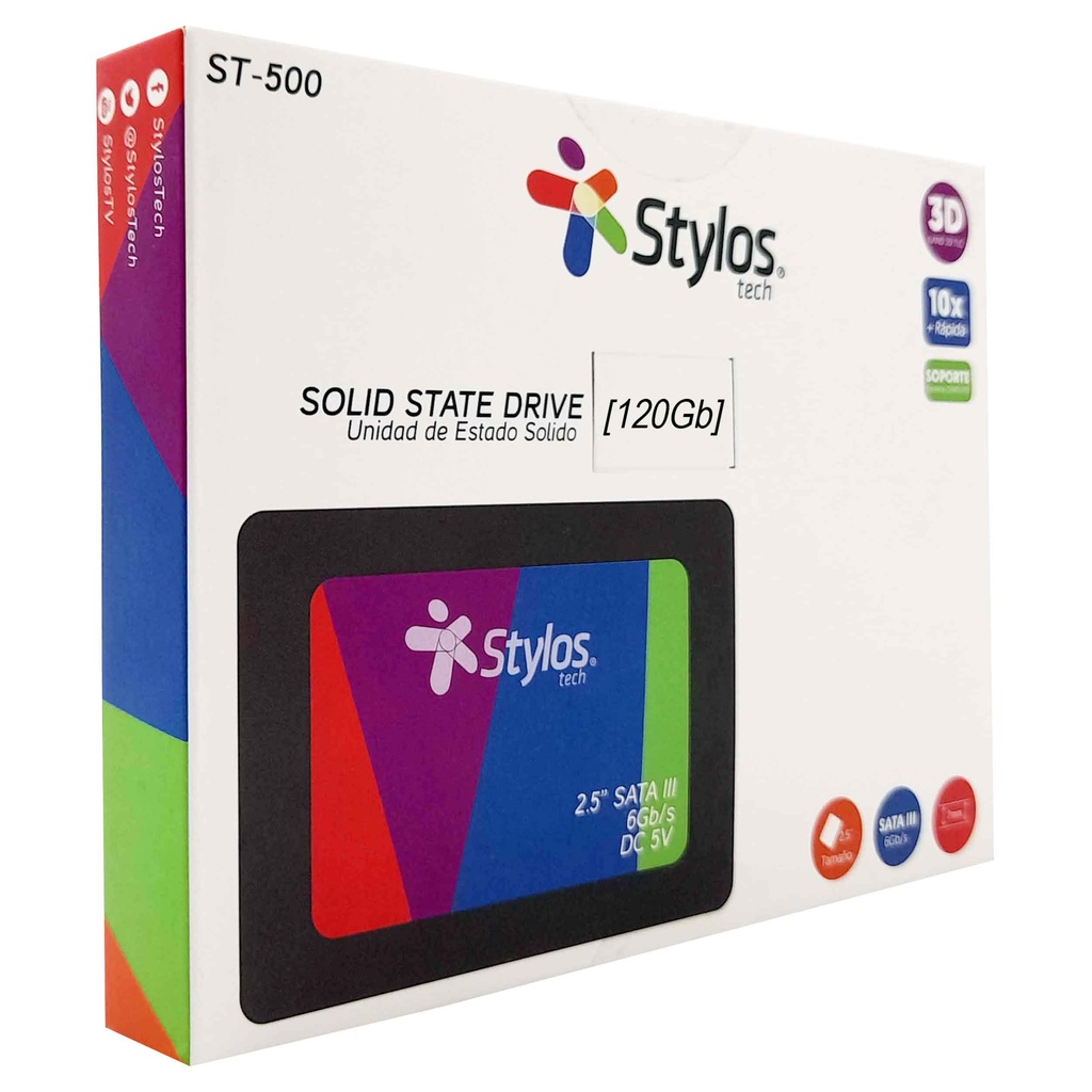 DISCO DURO SOLIDO SSD 120GB STYLOS STMSSD1B