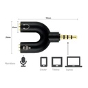 DIVISOR AUDIO ESTEREO 3.5MM CELULAR XBOX MICROFONO AUDIO