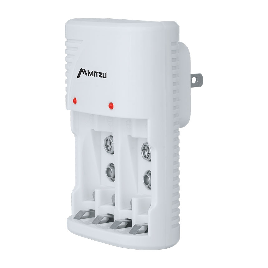 CARGADOR DE 4 PILAS MITZU MC-700 AA/ AAA/ 9V INCL 4XAA 2500 MAH