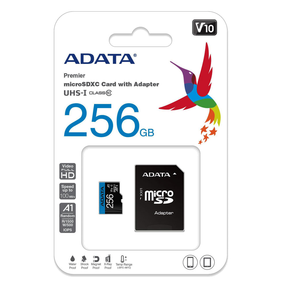 MICRO SD 256GB ADATA CLASE 10 AZUL