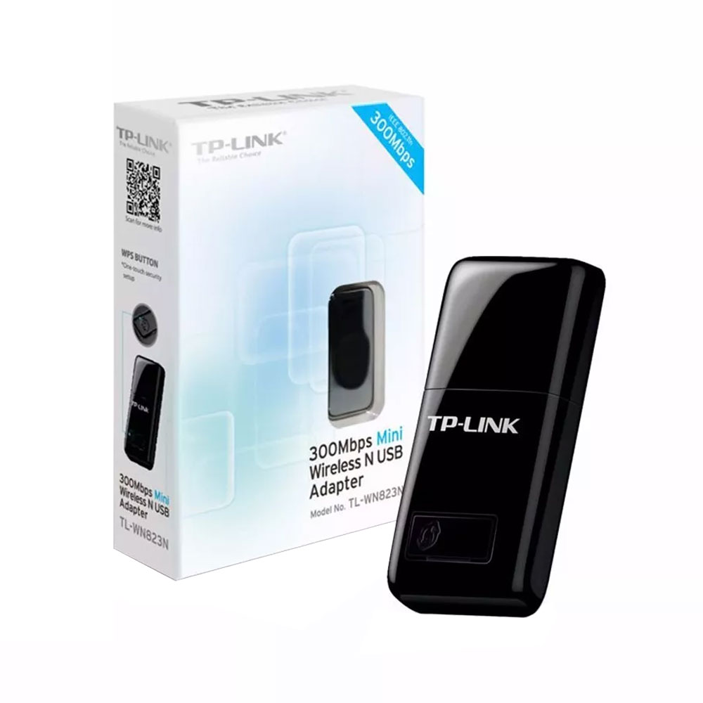ADAPTADOR MINI USB TP-LINK TL-WN823N NEGRO 300 Mbit/s