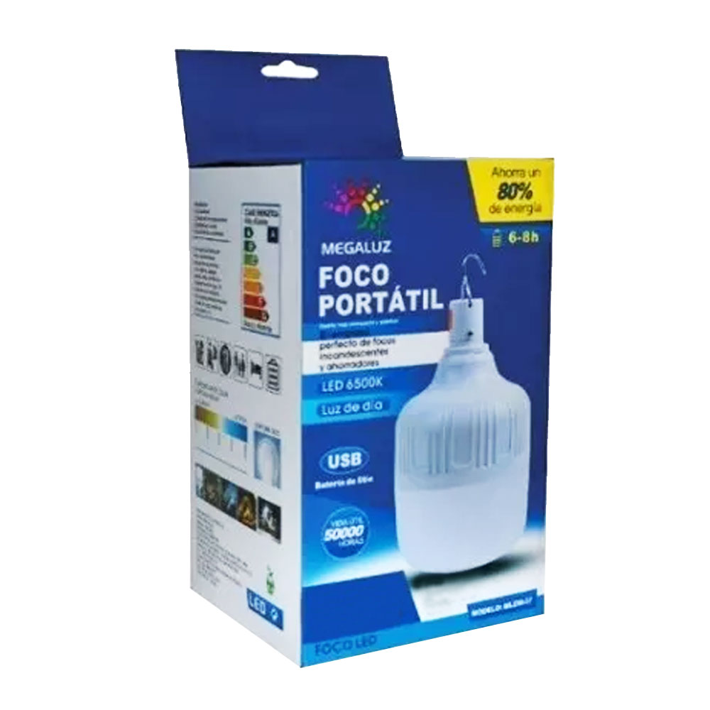 FOCO LED RECARGABLE PORTATIL 24W EM04W24/ MEGALUZ