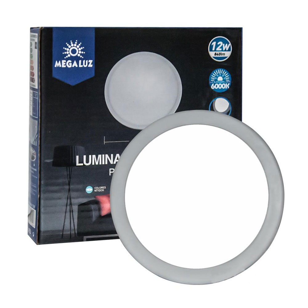 LUMINARIO LED 12W CIRCULO S09W12IB LUZ BLANCA MLPF04