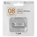 USB 8GB 4GEEK PLATA 4GMUSB8B