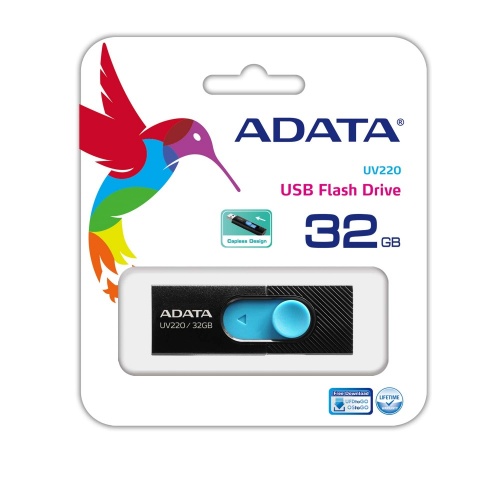 USB 32GB ADATA UV220 NEGRO / AZUL 2.0