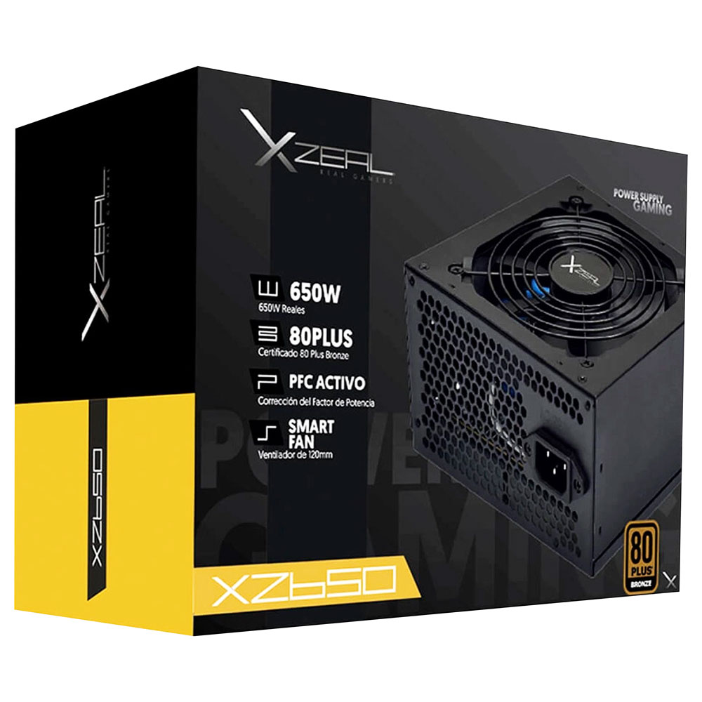 FUENTE DE PODER XZEAL XZPS650B 650W BRONZE 80 PLUS
