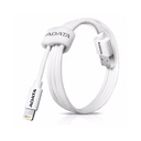 CABLE IPHONE ADATA PLASTICO CERTIFICADO AMFIPL BLANCO