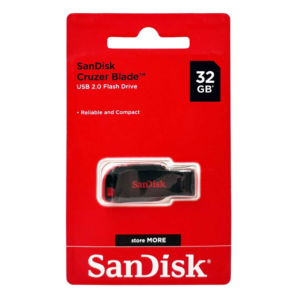 USB 32GB SANDISK SDCZ50-032G-B35 PLASTICO CRUZER BLADE NEGRA