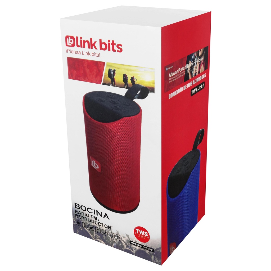 BOCINA CILINDRICA MB-116 BT/ AUX/ LINK BITS