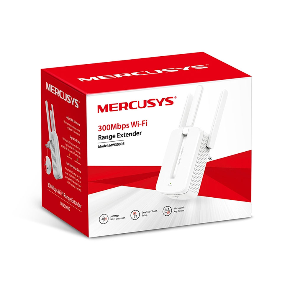REPETIDOR INALAMBRICO EXTENSOR DE RANGO MERCUSYS MW300RE 300MBPS 3 ANTENAS EXTERNAS