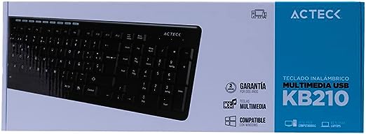 Teclado Inalámbrico Acteck AC-913973 Negro