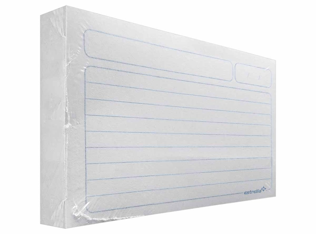 Tarjeta Estrella 5"x8" Rayado de Trabajo